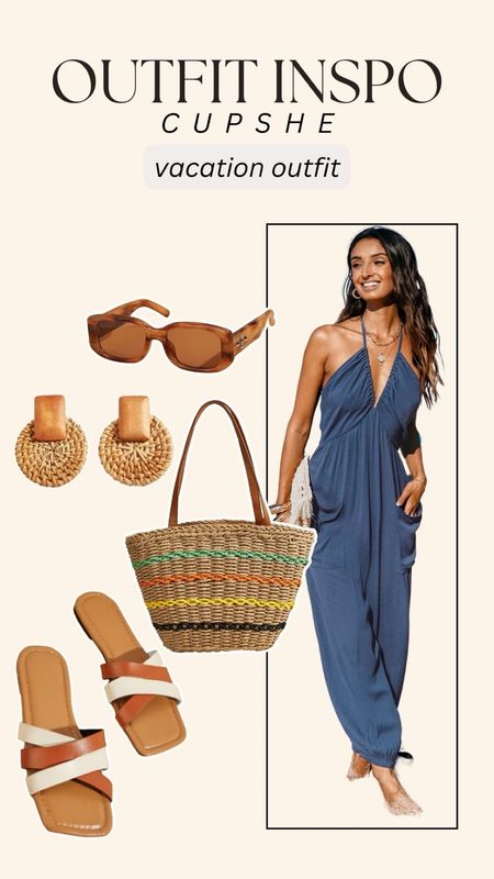 Cupshe vacation outfit! Love this romper that you can dress up or down! 

#LTKTravel #LTKSeasonal #LTKStyleTip