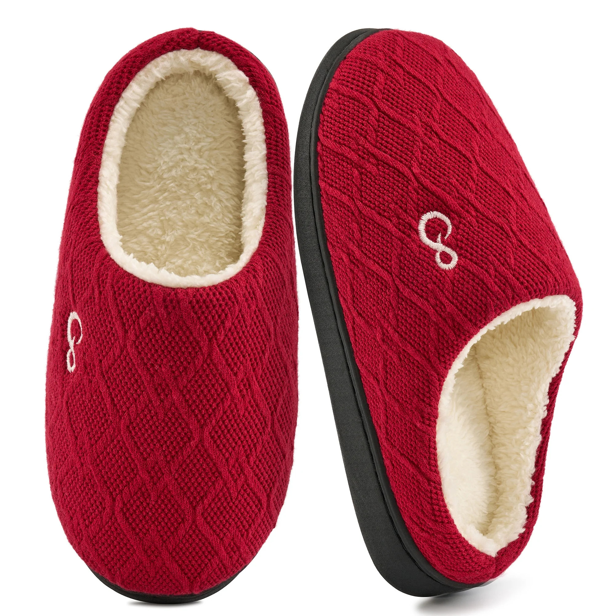 Ablanczoom Womens Slippers: House Shoes Memory Foam Non-Slip Fuzzy Faux Fur Indoor Outdoor Winter... | Walmart (US)