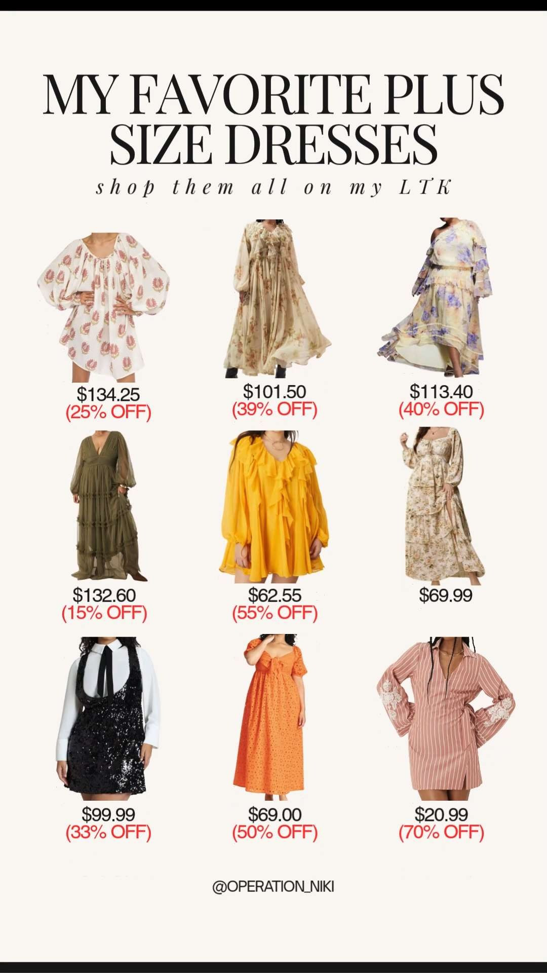 It is officially dress season! 🌸 I’ve rounded up My Favorite Plus Size Dresses that are perfect for everything from brunch with the girls to a romantic sunset dinner. Finding pieces that feel as good as they look is essential for my spring wardrobe refresh.



Check out the full list with all the current sale prices. You can shop them all on my LTK now! 🛍️



Follow for more @OPERATION_NIKI on IG, TikTok, & Facebook



#PlusSizeFashion #DressHaul #SpringStyle #LTKfinds #OperationNiki #CurvyFashion #SummerDresses #SaleAlert #FashionInspo #SpringRefresh #OOTD 

 #LTKSaleAlert #LTKMidsize #LTKPlusSize