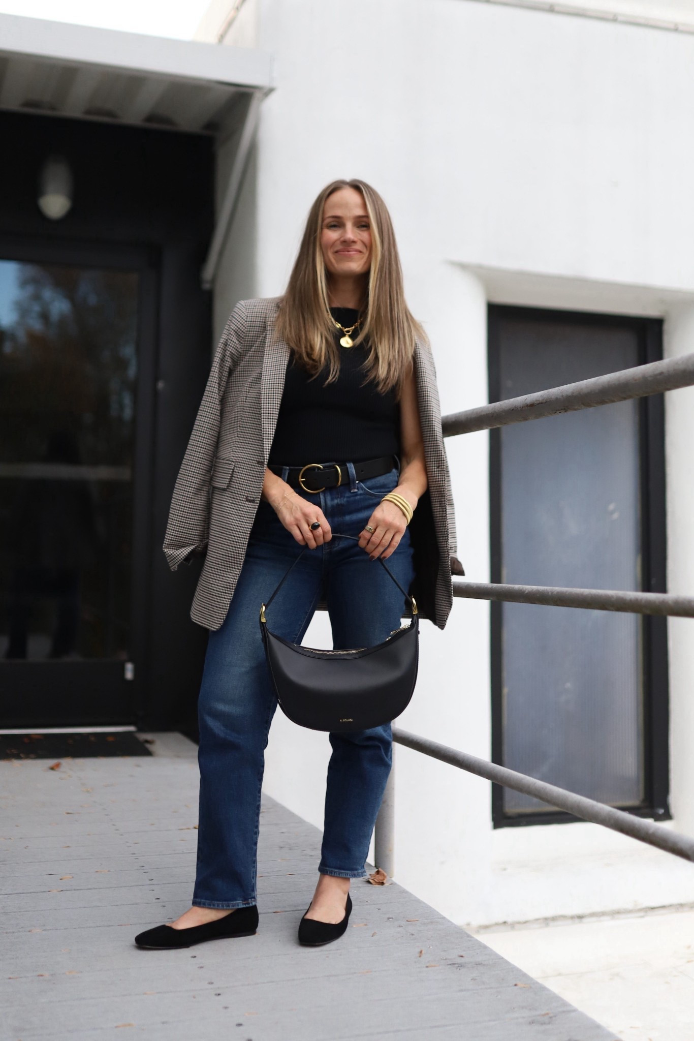 Favorite straight leg jeans, blazer and sweater tank. Perfect work outfit but comfortable enough for errands and boy mom life (if you ditch the blazer lol) 

#LTKOver40 #LTKmomlife #LTKWorkwear