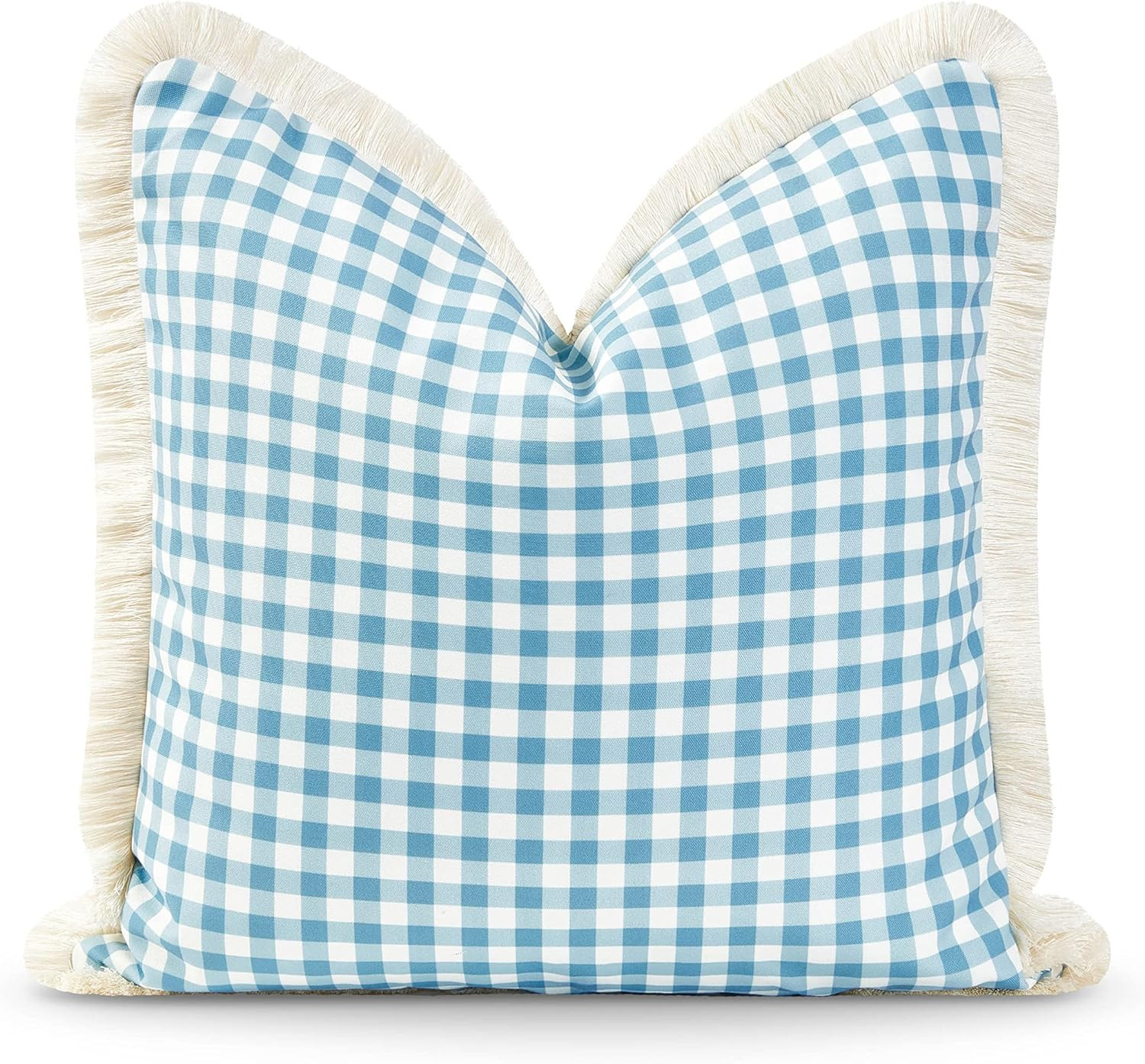 Hofdeco Premium Coastal Hampton Style Patio Indoor Outdoor Pillow Cover Only, 20"x20" Water Resis... | Amazon (US)