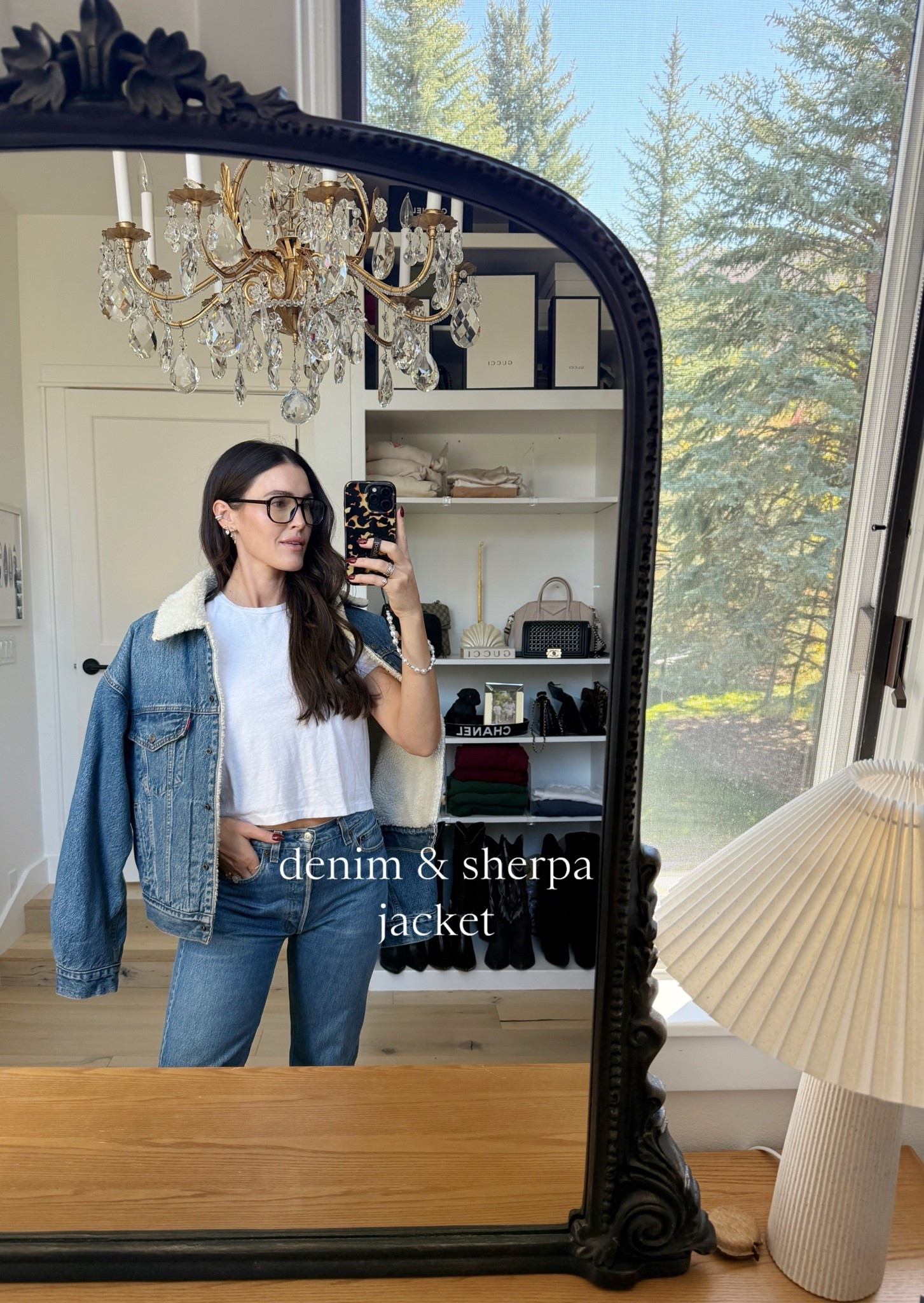 Fall staples outfit 

Denim
Jacket
Closet
Home 
Mirror 
Over 40

#LTKOver40 #LTKootd #LTKHome