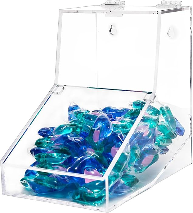 Laundry Pods Container,Acrylic Candy Dispenser Holder with 2 Lids,Dishwasher Pod Holder,Coffee Po... | Amazon (US)