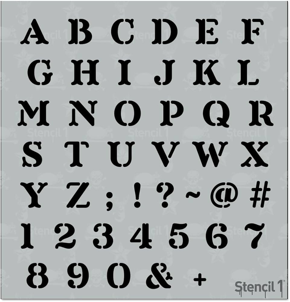 Stencil1 Alphabet Crafty Letters Stencil 1/2 inch Stencil - Reusable Premium Quality Mylar Stenci... | Amazon (US)