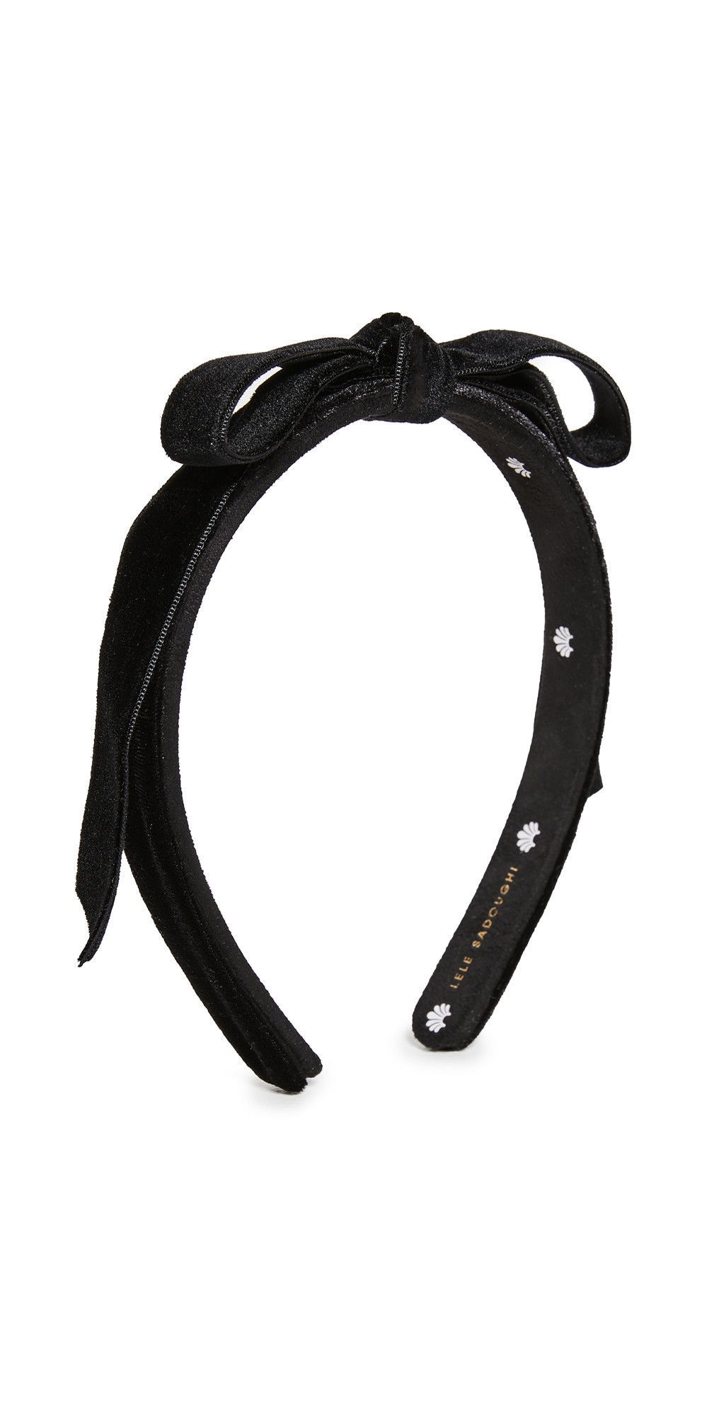 Lele Sadoughi Bardot Velvet Ribbon Slim Headband Jet One Size | Shopbop