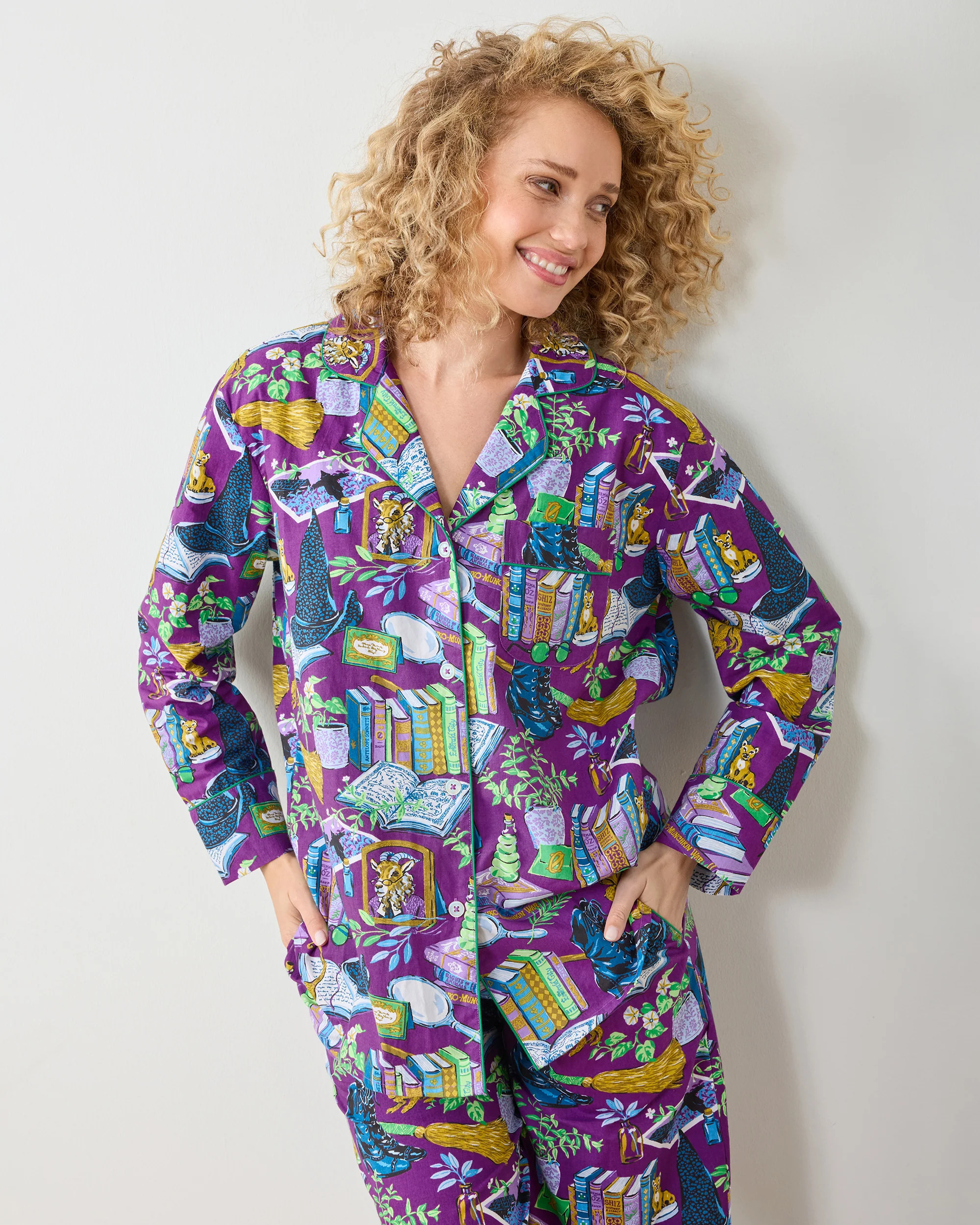 Elphaba's Alchemy - Long PJ Set - Brewed Blackberry | Printfresh