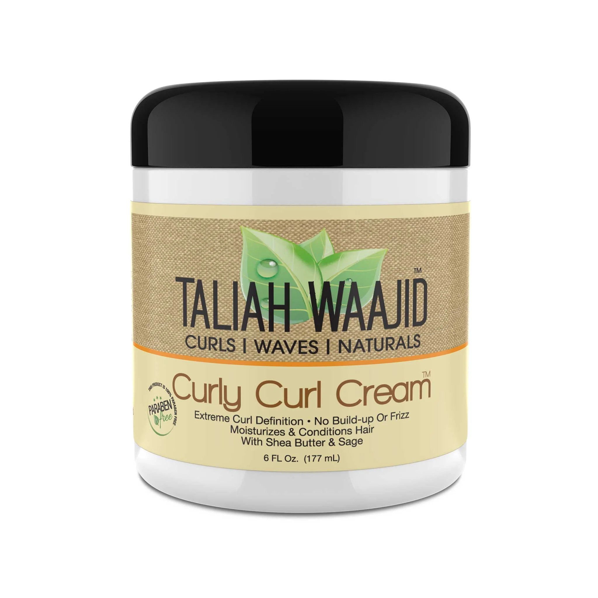 Taliah Waajid Curls, Waves & Naturals Frizz Control Hair Styling Cream with Aqua, 6oz, 1 Piece | Walmart (US)