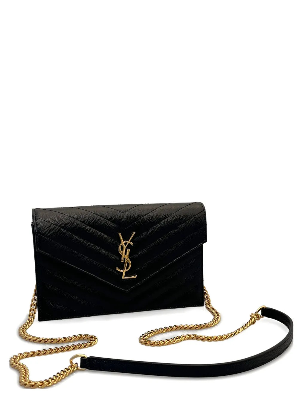 New SeasonSaint LaurentChevron chain shoulder bag | Farfetch Global