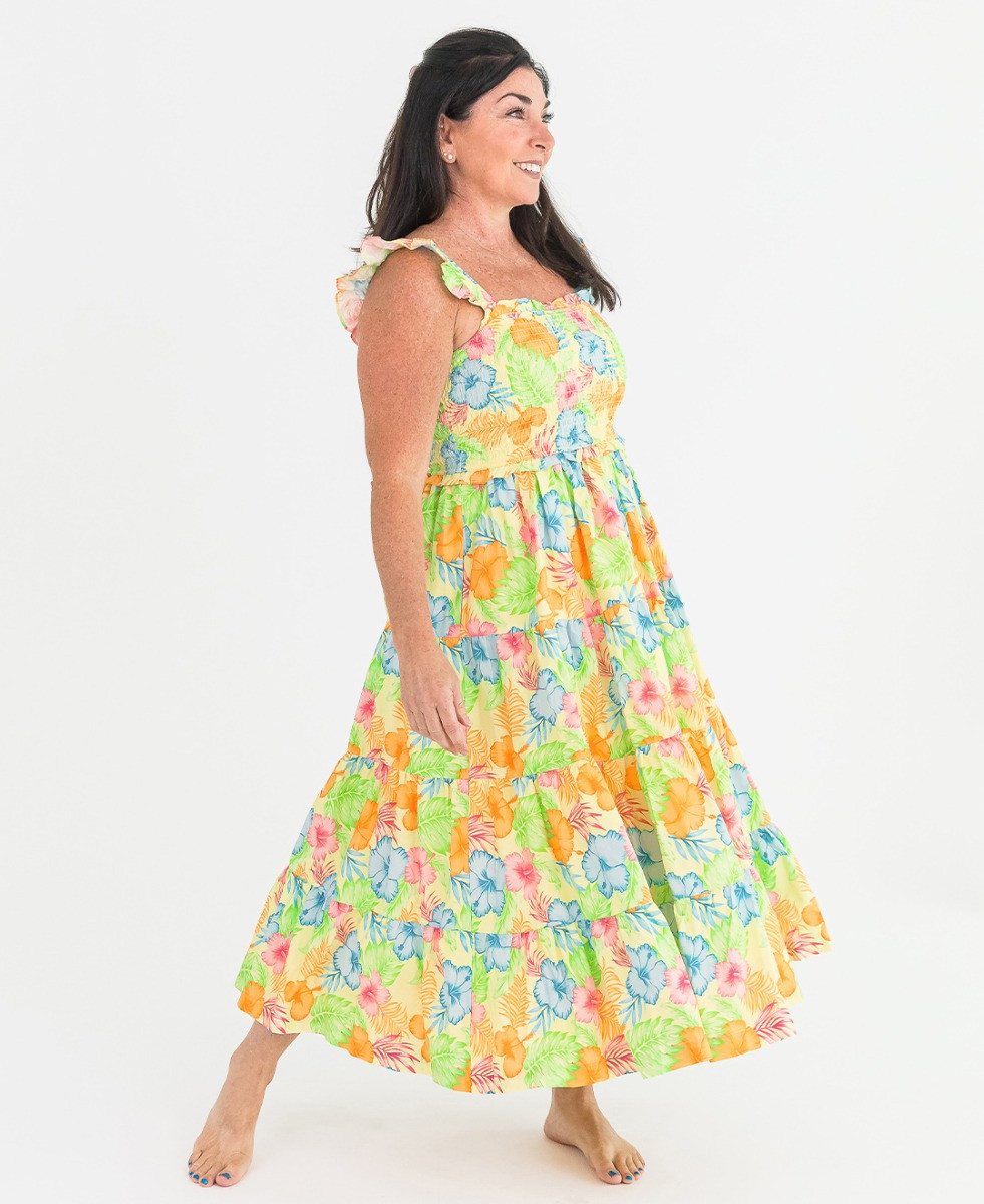 Women's Smocked Flutter Strap Dress | RuffleButts / RuggedButts