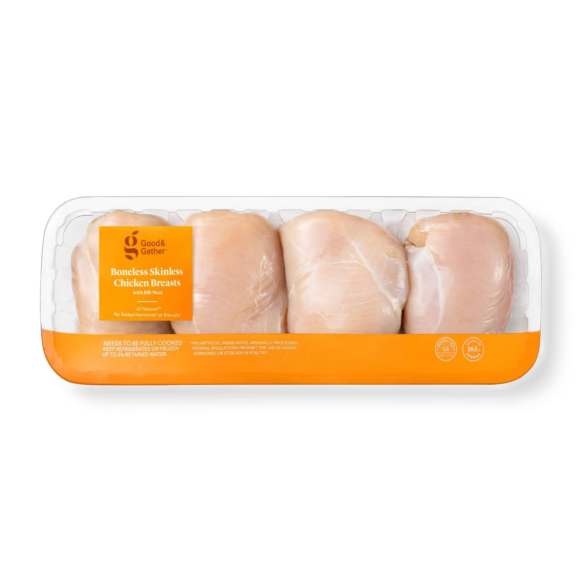 Boneless Skinless Chicken Breast - 1.5-3.2lbs - price per lb - Good & Gather™ | Target