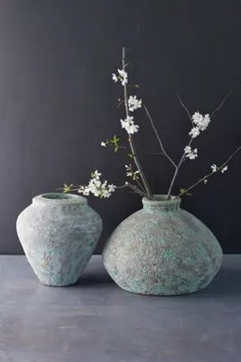 Speckled Concrete Urn Vase | Anthropologie (US)