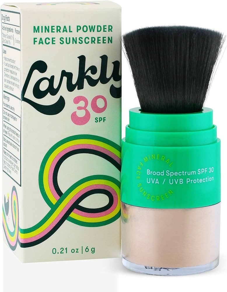 Larkly SPF 30 Mineral Powder Face Sunscreen with Zinc Oxide | Vegan and Reef Friendly | Amazon (US)