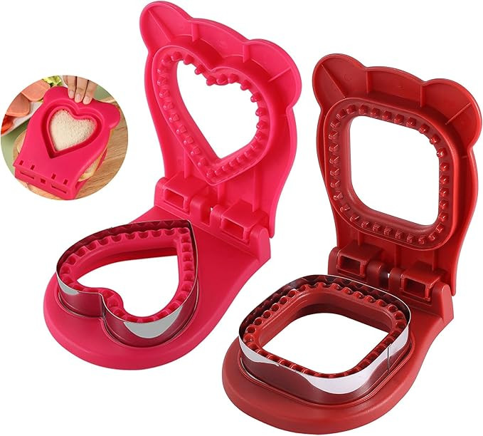 2pcs Sandwich Cutter and Sealer for Kids,DIY Decruster Pocket Sandwiches,Uncrustable Sandwich Cut... | Amazon (US)