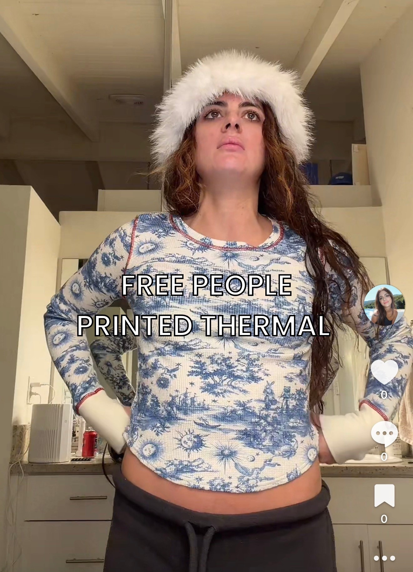 the cutest printed free people thermal! 

#LTKValentine #LTKNYFW #LTKdayinmylife