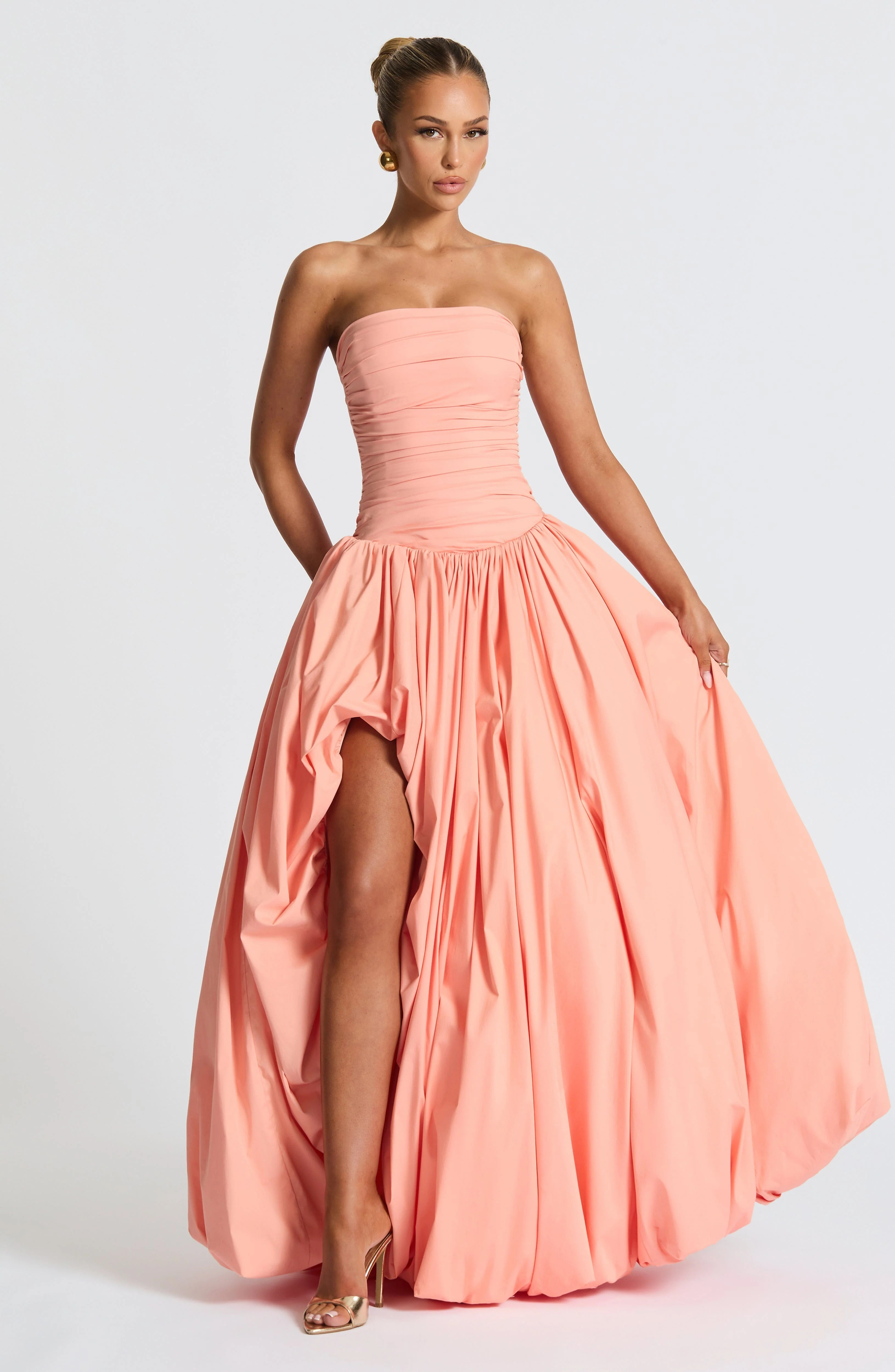Jillian Maxi Dress - Peach | Babyboo (global)