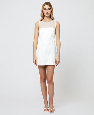 French Connection Women's Carey Boat-Neck Satin Dress - Macy's | Macy's