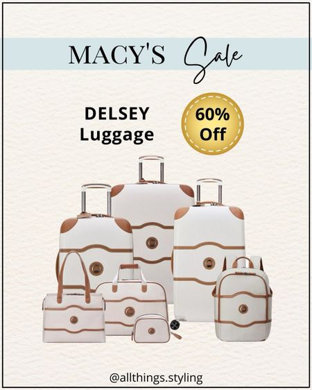 DELSEY Chatelet Air Luggage Sale.  Last day to SAVE 60% Off during MACY’S One Day Sale.  Perfect time to refresh your travel essentials ✨

Delsey Sale, Delsey white luggage, Delsey Weekender Duffle, Delsey white carry on suitcase, White tote bag #LTKsalealert #LTKworkwear

#LTKGiftGuide #LTKitbag #LTKtravel
