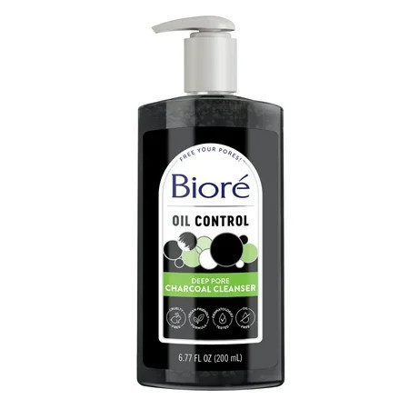 Biore Deep Pore Charcoal Daily Face Wash Care for Dirt & Makeup Removal for Oily Skin 6.77 fl oz | Walmart (US)