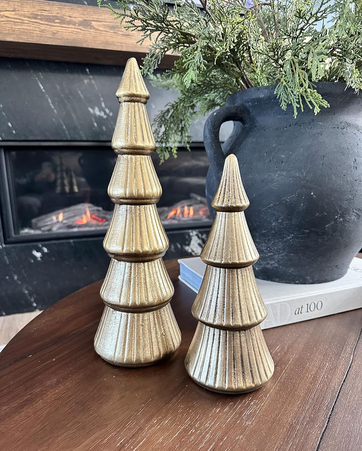 Christmas tree figurine antique gold holiday decor, Amazon find, Christmas decor! | Amazon (US)