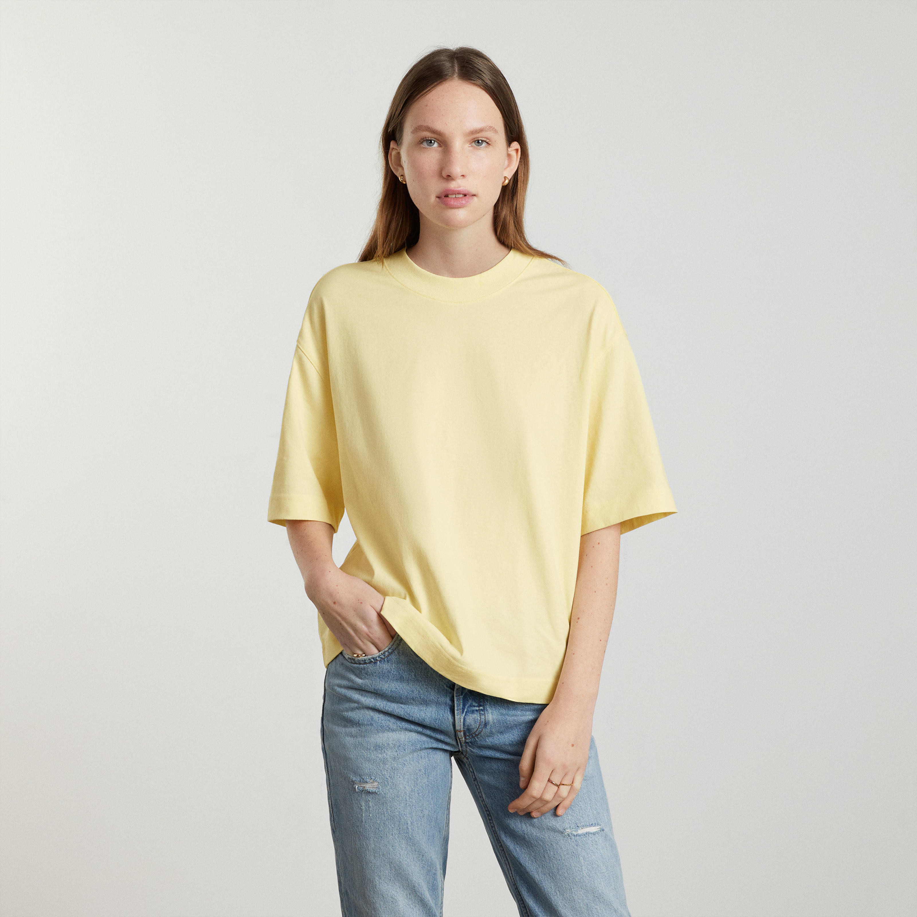 Women's Premium Weight Relaxed T-Shirt by Everlane in Pastel Yellow, Size XL | Everlane