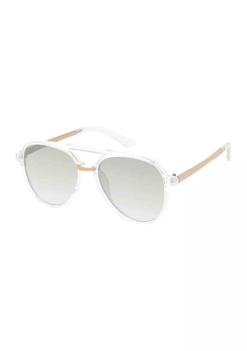 Metal Bridge Aviator Sunglasses | Belk