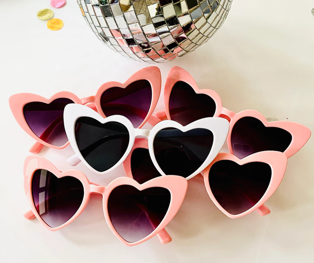 Heart Sunglasses! | Bachelorette Veil | Bride Straw | Birthday Party Favors! |Bachelorette Party ... | Etsy (US)
