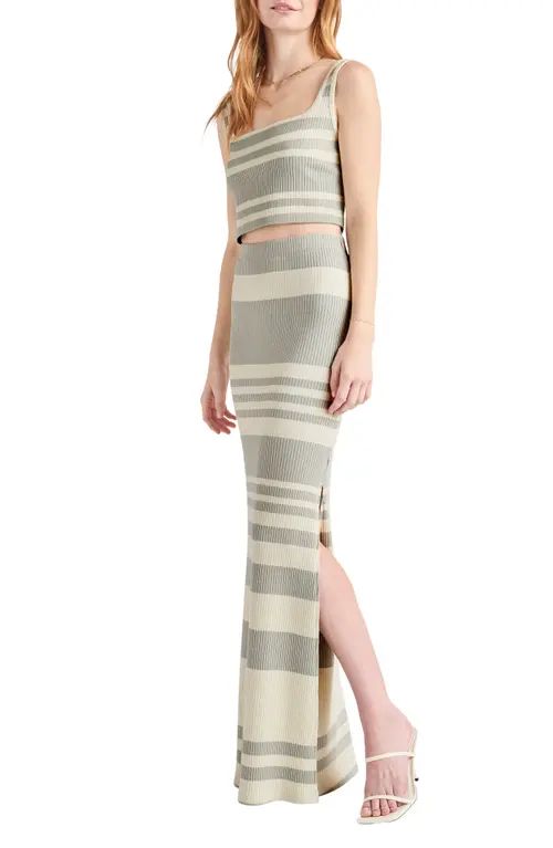 Splendid Coco Stripe Metallic Sweater Skirt in Metallic Stripe at Nordstrom, Size Small | Nordstrom