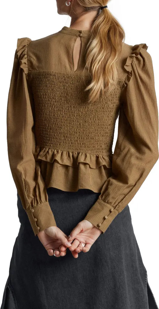 Floral Smocked Peplum Top | Nordstrom