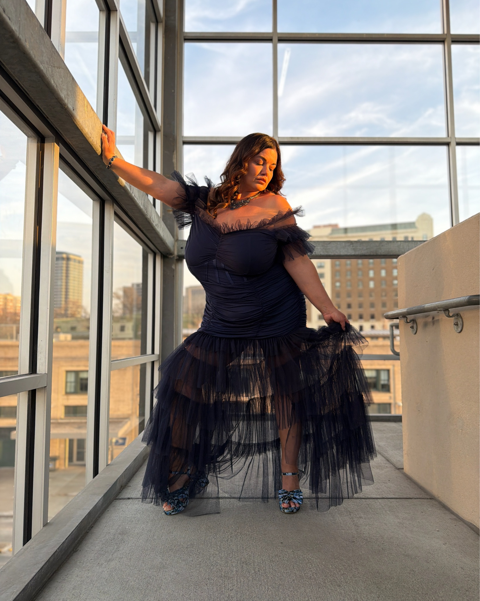 Cute chic and comfortable. Ruffles add a nice touch to this stretchy dress but perfect for a curve silhouette. 

#LTKPlusSize #LTKOver40 #LTKootd