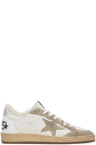 White & Taupe Ball Star Sneakers | SSENSE