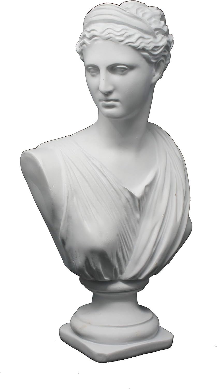 Good Buy Gifts Diana The Huntress Bust - Roman God Statue - 1Ft Height - White/Green Color (White... | Amazon (US)