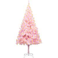 Artificial Christmas Tree with LEDs&Stand Pink 210 cm PVC | ManoMano UK