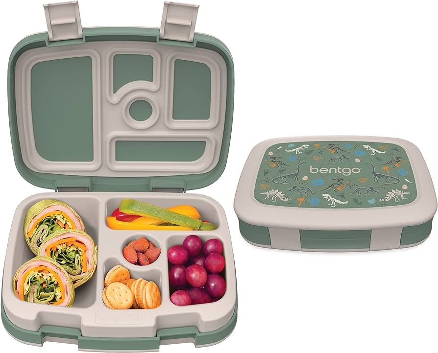 Bentgo® Kids Prints Leak-Proof, 5-Compartment Bento-Style Kids Lunch Box - Ideal Portion Sizes f... | Amazon (US)