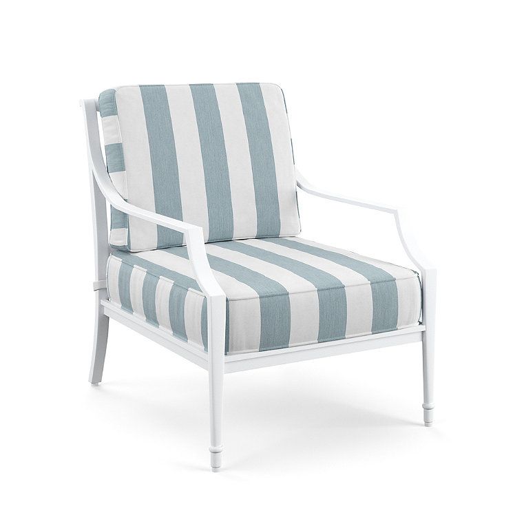 Grayson Lounge Chair with Cushions in White Finish | Frontgate | Frontgate