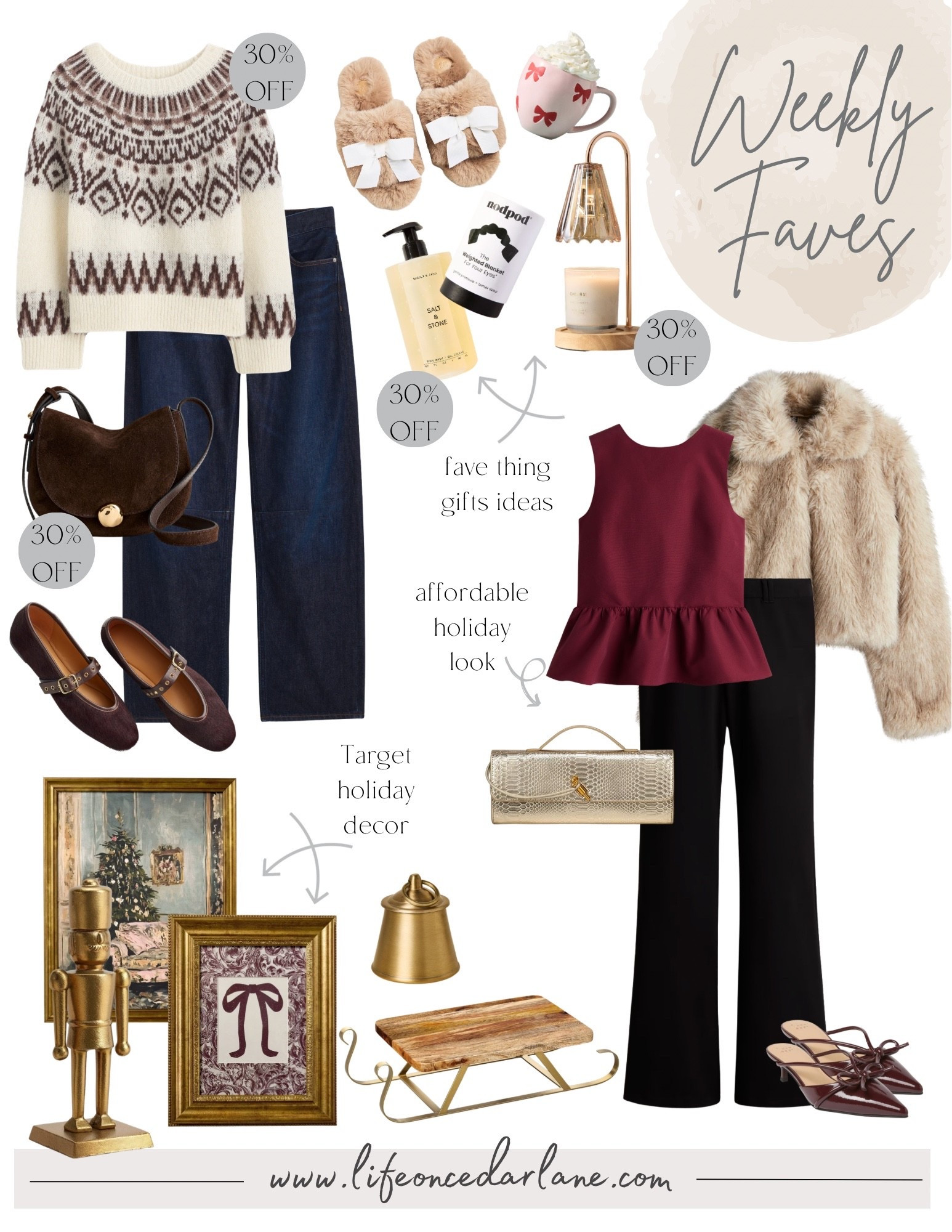 Weekly Faves- check out what we are loving! From new arrivals, sales, sneakers and more! Loving this Madewell look 40% off now, holiday  look, and Anthropologie gifts for her!

#falloutfits #jeans #fallfashion #giftsforher


#LTKGiftGuide #LTKHome #LTKSaleAlert