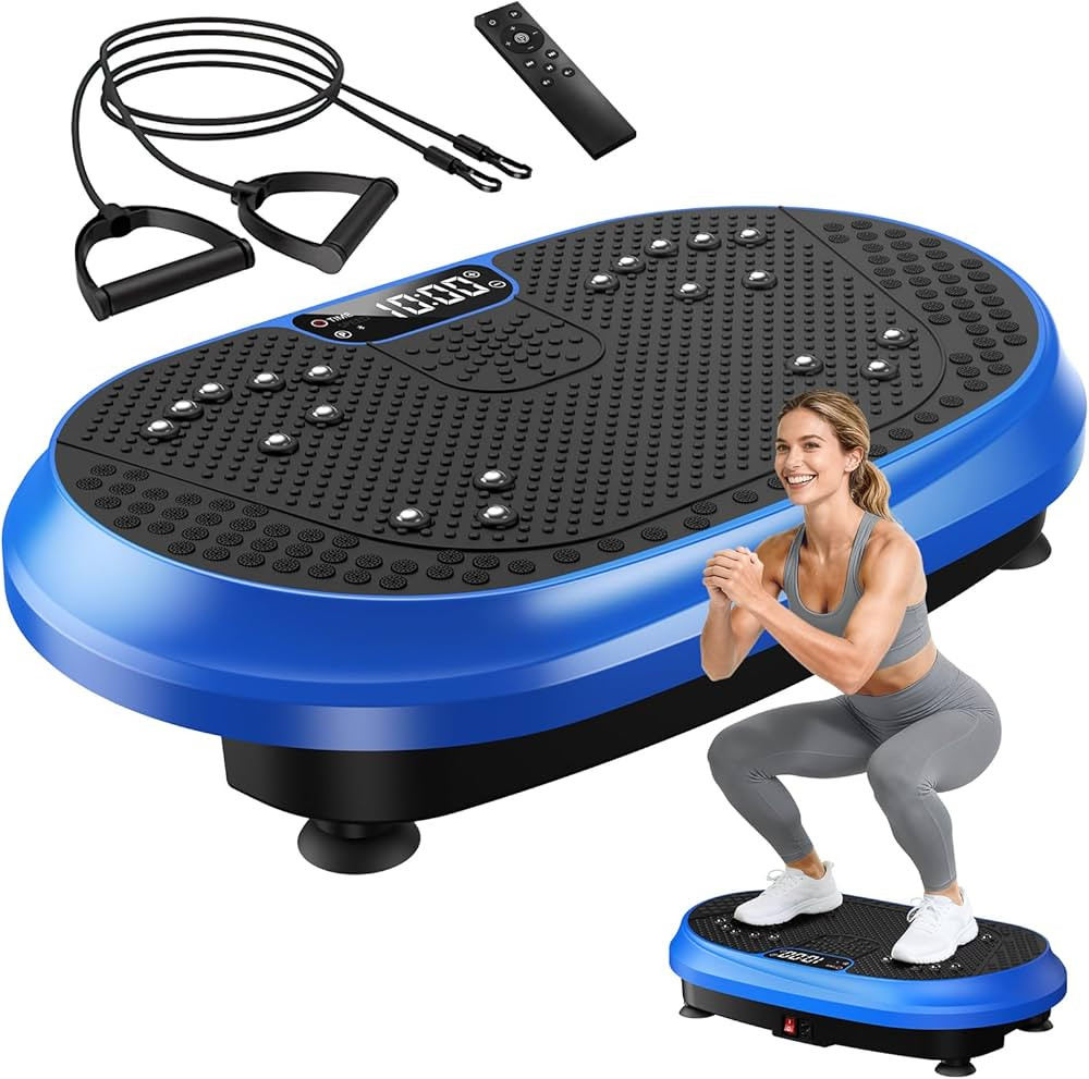 Vibration Plate Exercise Machine, Vibrating Fitness Platform for Lymphatic Drainage, Full Body Sh... | Amazon (US)