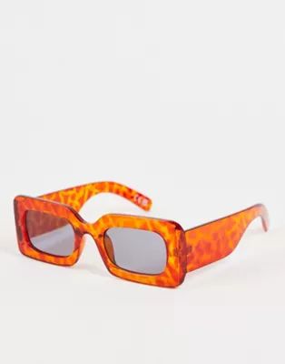 Jeepers Peepers square sunglasses in flame orange | ASOS (Global)