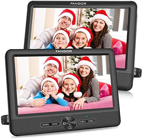 FANGOR 10’’ Dual Car DVD Player Portable Headrest CD Players with 2 Mounting Brackets, 5 Hour... | Amazon (US)