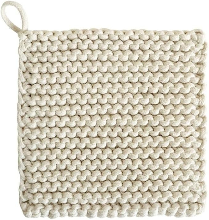 Crocheted Pot Holders, Square Woven Cup Mat Cup Pad Table Mats, Cotton Cup Placemat, Heat Insulat... | Amazon (US)