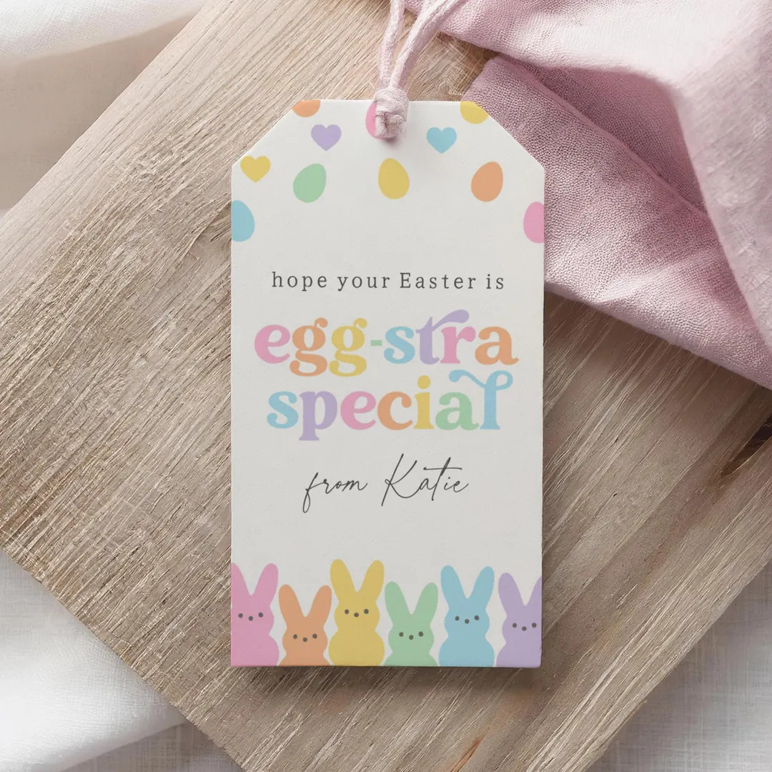 Easter Gift Tag Template, Hope Your Easter is Eggstra Special, Kids Easter Tag Printable, Classro... | Etsy (US)