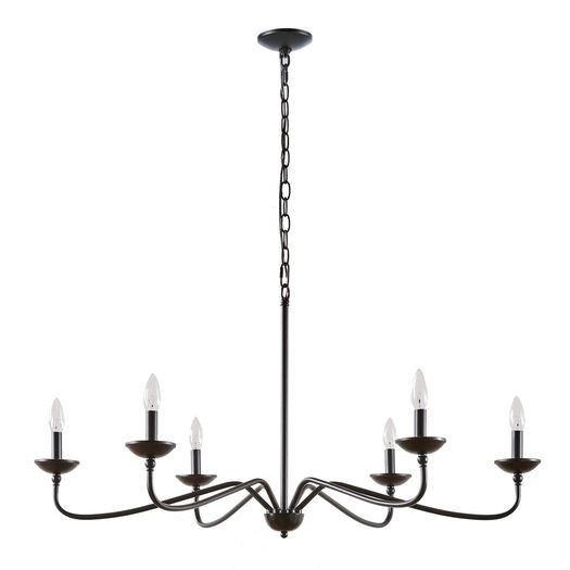 Marc Matte Black Metal Farmhouse 6 Light Chandelier by World Market | World Market