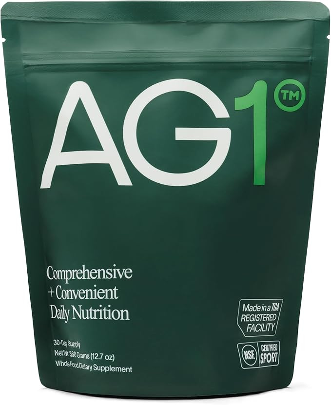 AG1 Greens Powder Refill Pouch – 75 Vitamins, Multivitamin & Probiotic | Gut Health Support | V... | Amazon (US)