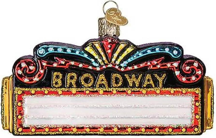 Old World Christmas Broadway Marquee Glass Blown Ornament for Christmas Tree, Handcrafted Holiday... | Amazon (US)
