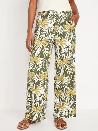 High-Waisted Playa Wide-Leg Pants | Old Navy (US)