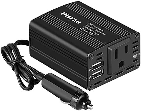 PiSFAU 150W Power Inverter 12V DC to 110V AC Car Plug Adapter Outlet Converter with 3.1A Dual USB... | Amazon (US)