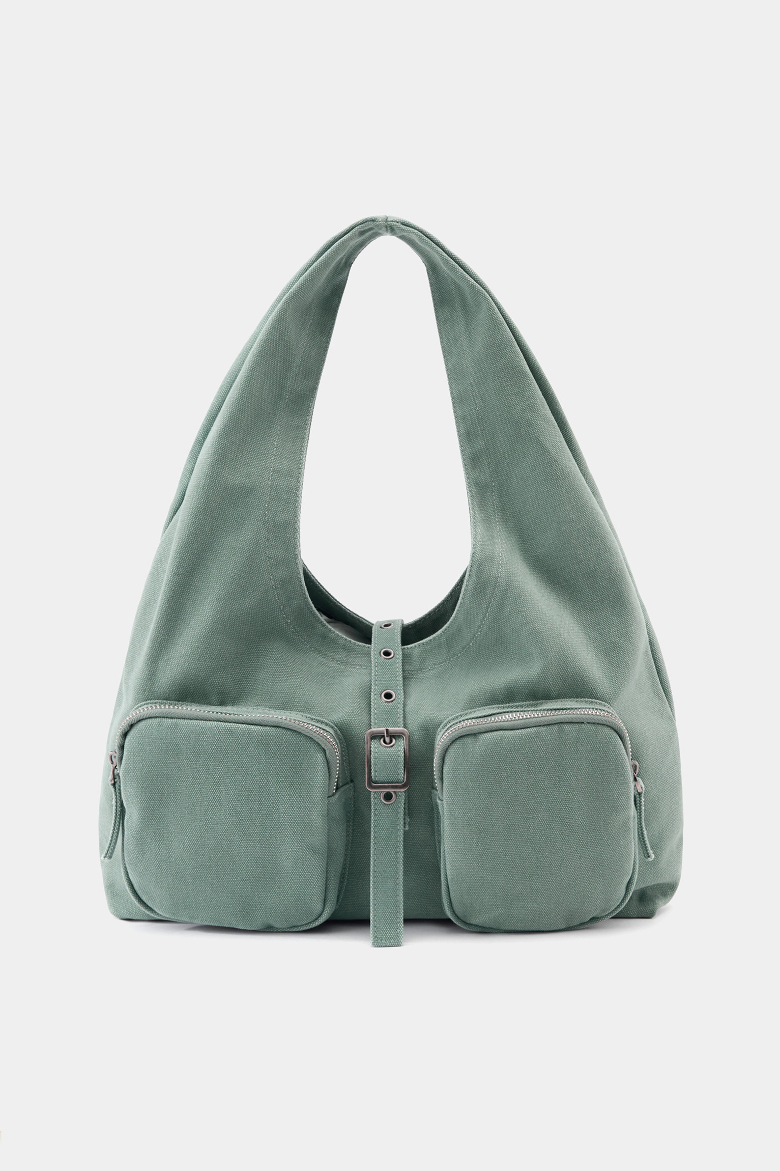 Multi-pocket canvas shopper bag | PULL and BEAR UK