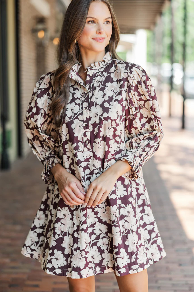Shoot For The Stars Plum Purple Floral Dress | The Mint Julep Boutique