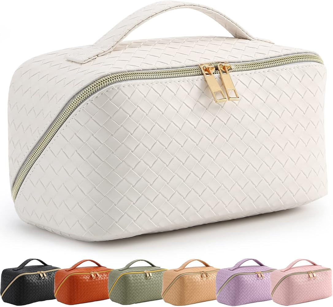 TOPALL Upgrade Makeup Bag Large Capacity Travel Cosmetic Bag Make Up Bags for Women Waterproof Po... | Amazon (US)