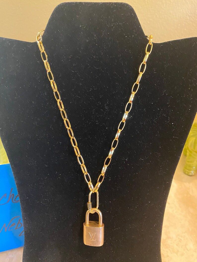 Louis Vuitton Padlock with free Gold Filled Chain | Etsy (US)
