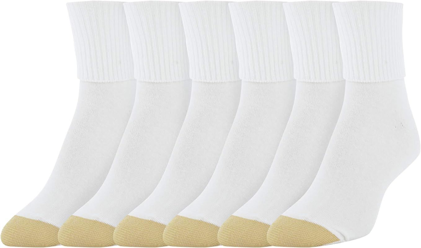 GOLDTOE Women's Classic Turn Cuff Socks, Multipairs | Amazon (US)